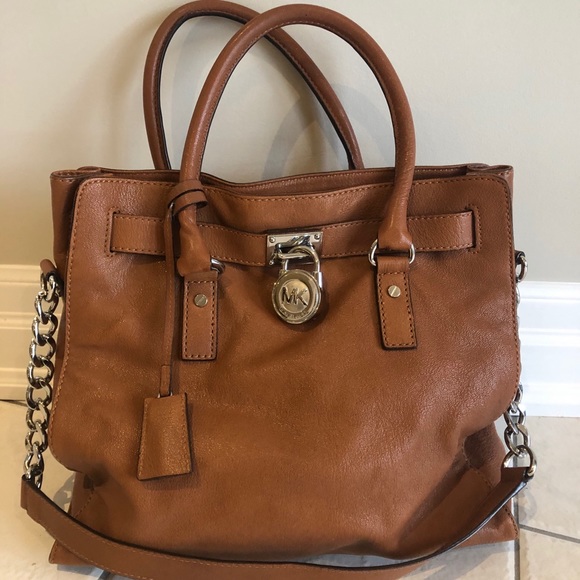 Michael Kors Hamilton Brown/Caramel Handbag -Tote - Picture 2 of 16
